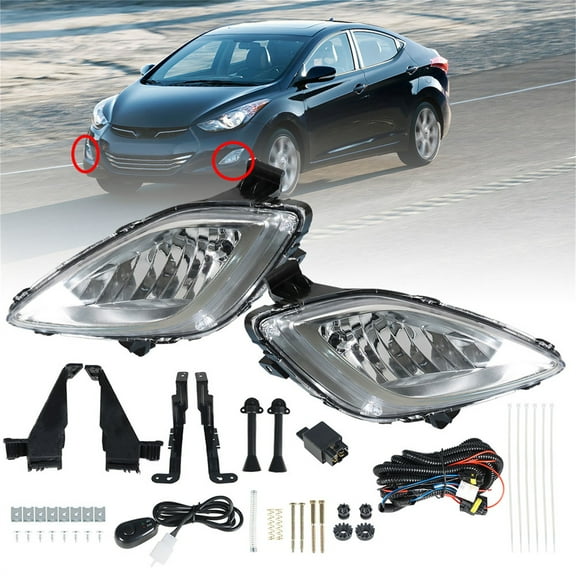 LABLT for Hyundai Elantra 2011-2013 Front Bumper Fog Light Driving Fog Lamp Pair