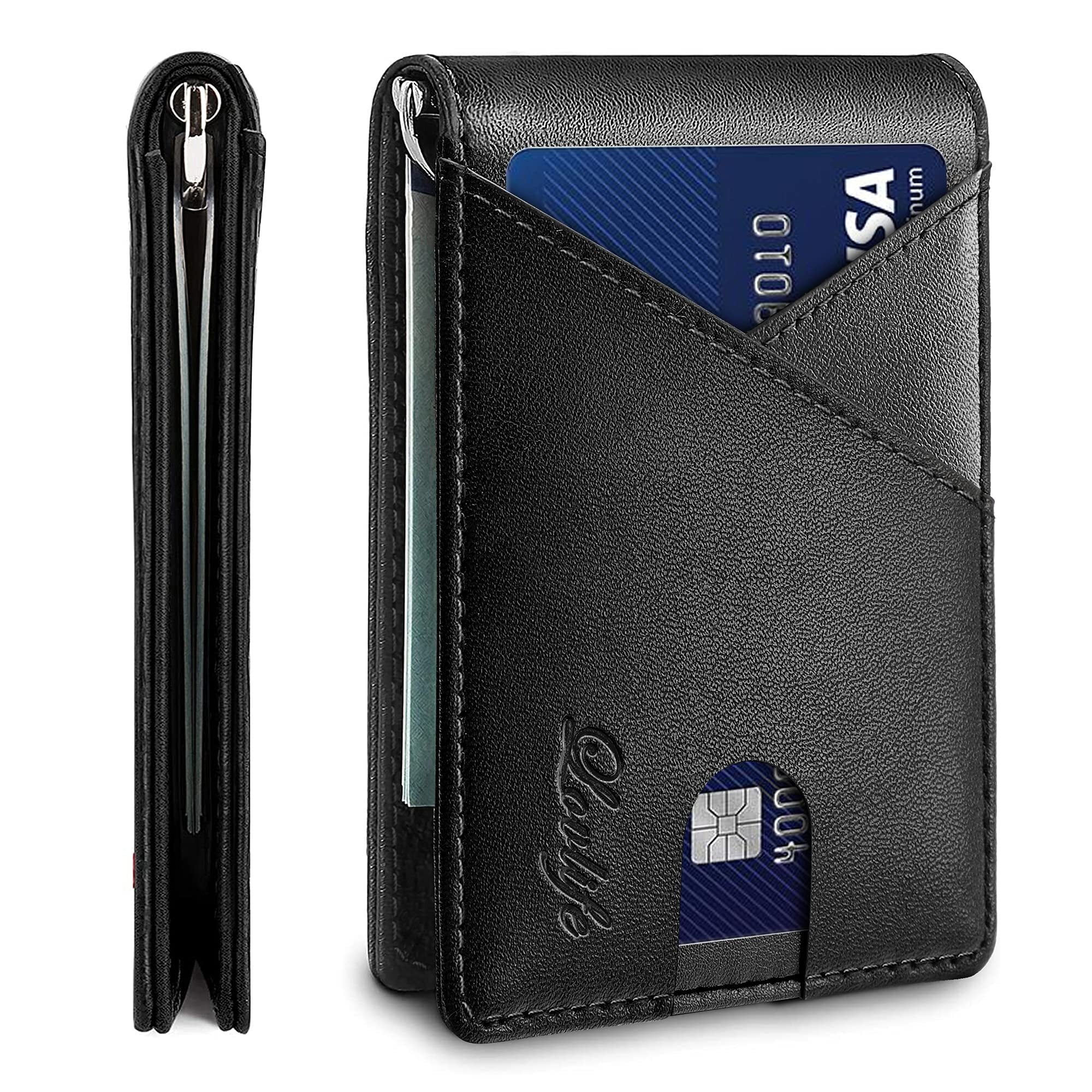Lovlife Mens Wallet with Money Clip Slim RFID Front Pocket Larger
