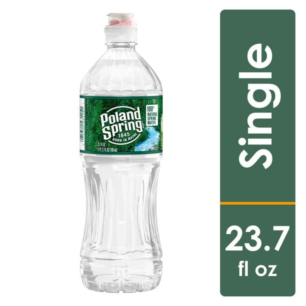 POLAND SPRING Brand 100 Natural Spring Water, 23.7ounce plastic
