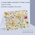 thumbnail image 3 of Yayeee Toggle Light Switch Wall Plate 3-Gang 6.37"x4.48" Decorative Outlet Cover, Birds Tea Time, 3 of 7