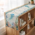 thumbnail image 6 of Table Runners 90 Inches Long Dress Scarves, Jellyfish Coastal Farmhouse Coffee/Dining/Kitchen Table Runner for Living Room, Summer Nautical Starfish Coral Beige 13x90 Inch, 6 of 9