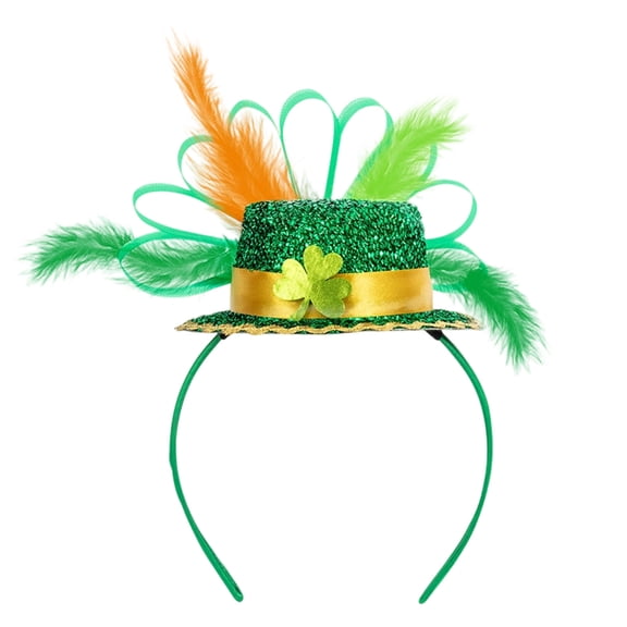 TanSiDing St. Patrick's Day Headband, Irish Party Hat, Green Festival Accessory for Adults, St. Patty's Parade Decor, Unisex Elastic Hairband, Holiday Celebration Prop
