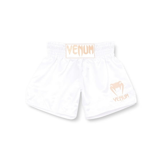 Pantalones cortos de Muay Thai Venum Classic blanco/dorado para hombre