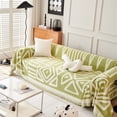 thumbnail image 1 of Granjero Gordo Funda de sofá con borlas de chenilla verde, funda protectora para sofá de sala de estar, 70,87 x 51,18 pulgadas, 1 of 5