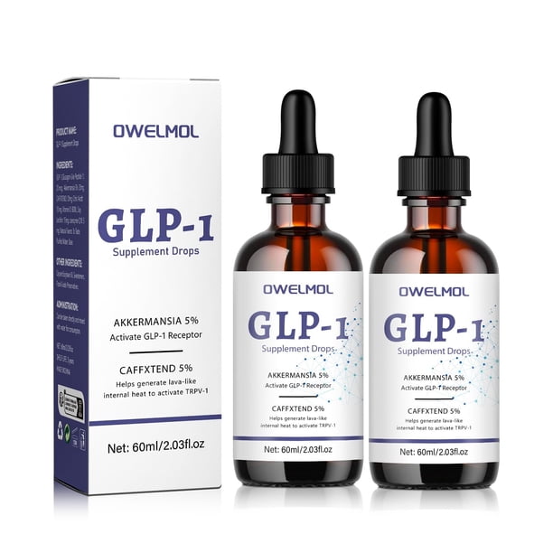 Suplemento en gotas OWELMOL GLP-1 para hombres y mujeres, 60 ml (2 unidades)