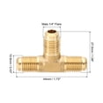 thumbnail image 2 of Uxcell 1/4" x 1/4" x 1/4" Brass Pipe Fitting, 4 Pack Pipe Adapter Connector with Nut, 2 of 5