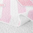 thumbnail image 5 of Manfei Pink Line Geometric Pattern Quilt Full,Personalized Monogrammed R Full Bedspread Sets,3-Piece,1 Coverlet and 2 Pillowcases, 5 of 7