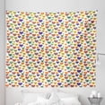 thumbnail image 1 of Valentine's Day Tapestry, Abstract Colorful Nested Hearts on Plain Background Retro Romance, Fabric Wall Hanging Decor for Bedroom Living Room Dorm, 5 Sizes, White and Multicolor, by Ambesonne, 1 of 1