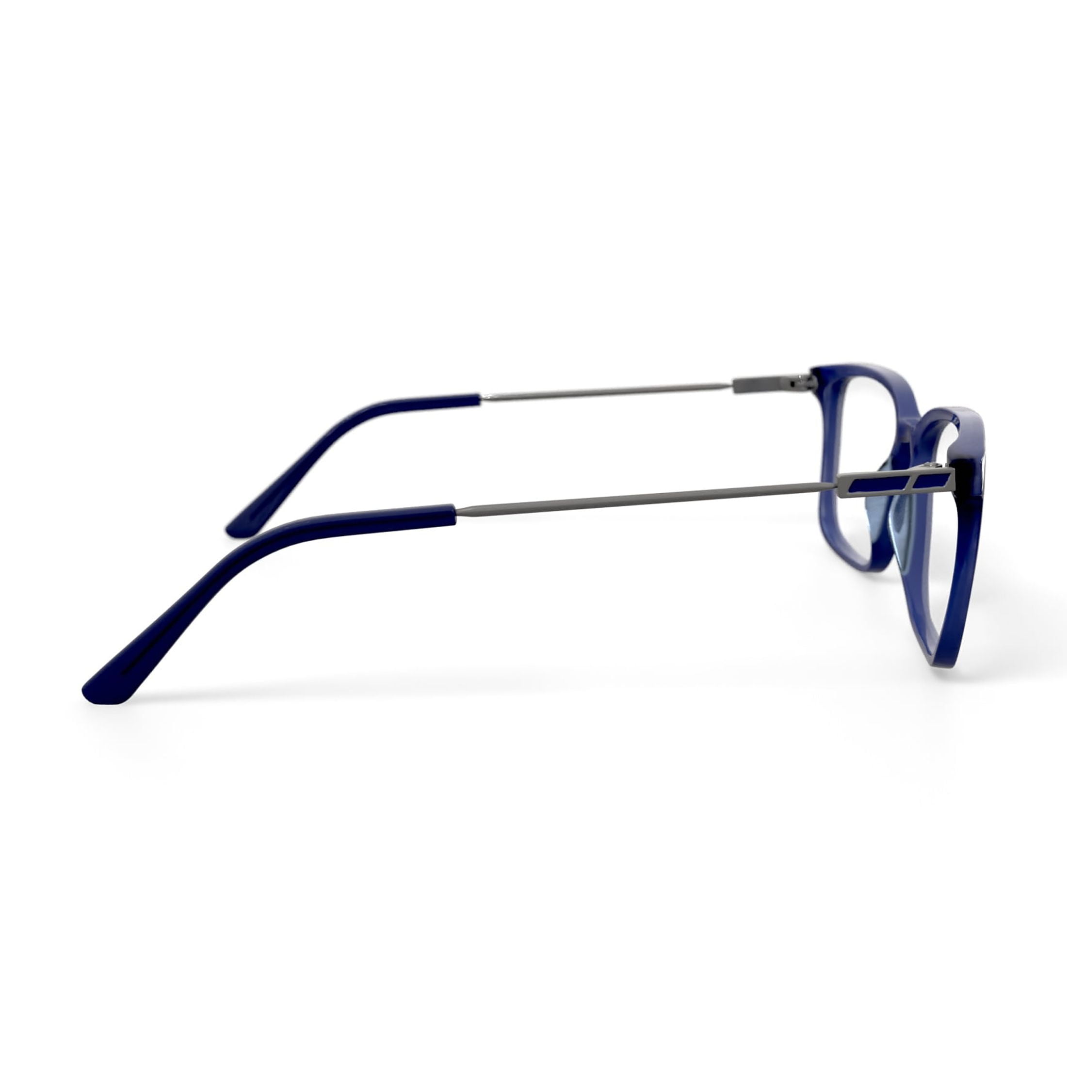 TiFlex Men's T1775 Square Prescription Eyeglasses with Case, Navy
