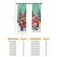 thumbnail image 6 of Fsddascl Christmas Teal Green Blackout Curtains for Bedroom/Living Room, Thermal Insulated Kitchen Curtains, Winter Xmas Tree Red Truck Snowflakes Grommet Darkening Window Treatment Drapes 52"x72"x2, 6 of 6