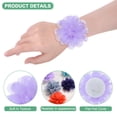 thumbnail image 2 of Uxcell 12-Pack Flores de Gasa 2.76 x 2.76 Pulgadas Flores de Tela para Decoración del Hogar y DIY Lila, 2 of 6