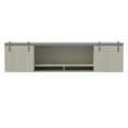 thumbnail image 3 of Mirella 72" Wall Mounted Hutch with Sliding Wood Doors in White Ash, 3 of 3