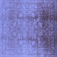 thumbnail image 1 of Ahgly Company Machine Washable Indoor Square Oriental Blue Industrial Area Rugs, 3' Square, 1 of 4