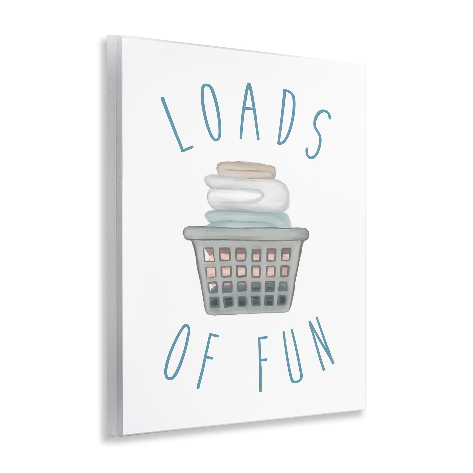 Stupell Industries Loads Of Fun Laundry Basket Wall Plaque Art, design by Elizabeth Medley