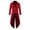 Red, variant on LANGWYQU Long Sleeved Men V-Neck Solid Vintage Costume Jacket Trench Coat