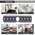 thumbnail image 6 of Geometric Ethnic Tribal Sink Splash Guard for Faucet 2 Packs Faucet Absorbent Mats, Black Snowflake Faucet Handle Drip Catcher Quickly Drying Mat for Kitchen Counter Bathroom, 30"x5.5" RV, 6 of 7