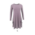 thumbnail image 4 of Destyer Coton Femmes S Polyvalent Manches Longues Robes Courtes Ultime Déclaration de Mode Confortable Élégant Violet L, 4 of 6