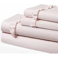 thumbnail image 2 of Swift Home Home Essential Luxurious Silky Ruffle Hem Microfiber Bedding Sheet Set Rose Queen, 2 of 3
