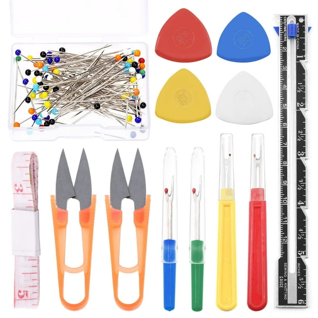 Kit de Herramientas de Costura Swpeet 518 Pzs con Tiza para Sastre y Descosedor