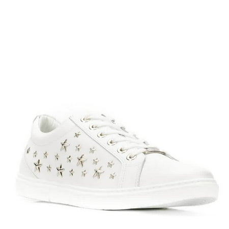 Jimmy Choo Men's Cash Embossed Star Leather Sneakers, Brand Size 39
