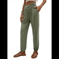 thumbnail image 1 of Pantalones Deportivos de Yoga para Mujer, Holgados, Tipo Harén, para Hacer Ejercicio, Informales, Cómodos, con Bolsillos Verde M, 1 of 7