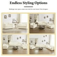 thumbnail image 6 of 111.5” Beige White Couch, 3 Seater Modular Sofa, Chenille Large Sectional for Living Room, Deep Seat Cloud Couch, Sofá de tres plazas, 6 of 14