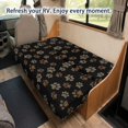 thumbnail image 4 of Qpednta 2-Piece Dog Paws Print RV Jackknife Sofa Bed Slipcovers Anti-Slip Stretch Camper Couch Furniture Cover, Washable RV Cushion Cover, Pet Friendly Stain Resistant, for Travel Trailer RV, 4 of 7
