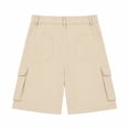 thumbnail image 6 of WOYY Girls Cargo Shorts Kids Unisex School Uniform Khaki Shorts with Pockets, Sizes 5-15, Khaki, 6 of 8