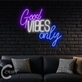 thumbnail image 4 of C-CRAFT Good Vibes Only Neon Sign LED Light 25 inch for Home Party Bar Pub Wall Art Decor, 4 of 5