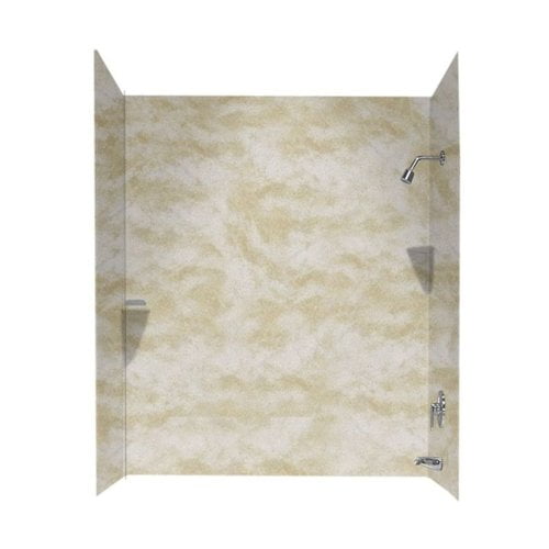Swan Solid Surface 60'' x 60'' x 30'' Three Panel Shower Wall - Walmart.com