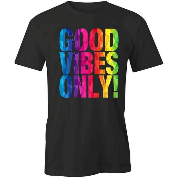 Good Vibes Only T-Shirt | Positive Vibes Black Tee Gift