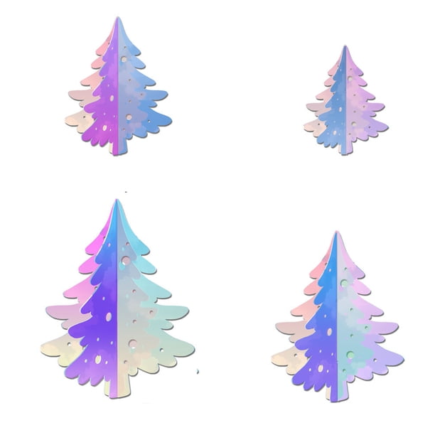 Bewildely de papel de colores de 4 piezas, fácil de instalar, resistente al agua y con efecto 3D, ideal para Navidad, fiestas en casa y para Kits de decoración para fiestas TY686