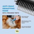 thumbnail image 5 of 2026 New Double-Sided Deshedding Dematting Tool, Undercoat Rake for Dogs & Cats, Extra-Wide Dog Grooming Brush & Deshedder Comb for Long Hair (Blue), 5 of 7