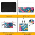thumbnail image 4 of Color Wave Point Geometry Waterproof Picnic Blanket with Foldable Zipper, Suitable for Outdoor Use, Suitable for Travel, Camping, Beaches, Parks, Grasslands, Picnic Blanket Accessories, 4 of 8