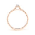 thumbnail image 2 of ANGARA Natural 0.32 Ct. Diamond Halo Engagement Ring in 14K Rose Gold for Women (Ring Size: 11.5), 2 of 9