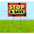 thumbnail image 1 of Stop & Save (18" x 24") Yard Sign, Includes Metal Step Stake, 1 of 6