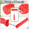 thumbnail image 3 of 2 Pcs 7'' Textured Paint Roller, Rubber Pattern Paint Texture Roller Drywall Texture Rollers for Ceiling Mud Clay Furniture Wall Decoration(EG323T)$$Tools & Hardware Other, 3 of 9