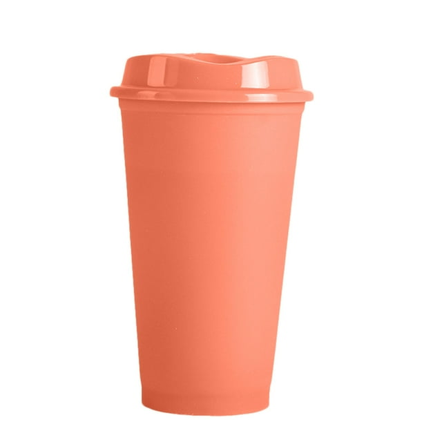 16oz PP Plastic Color - Changing Thermoplastic Cup with Cartoon Design, for Milk Tea and Coffee, Dishwasher Safe