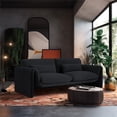 thumbnail image 2 of Meridian Furniture Sloan Black Velvet Fabric Sofa, 2 of 15