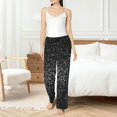 thumbnail image 4 of Balery Black And White Dotted Pantalones de pijama para mujer, pijamas ultraligeros, pantalones de estar por casa-XX-Large, 4 of 6