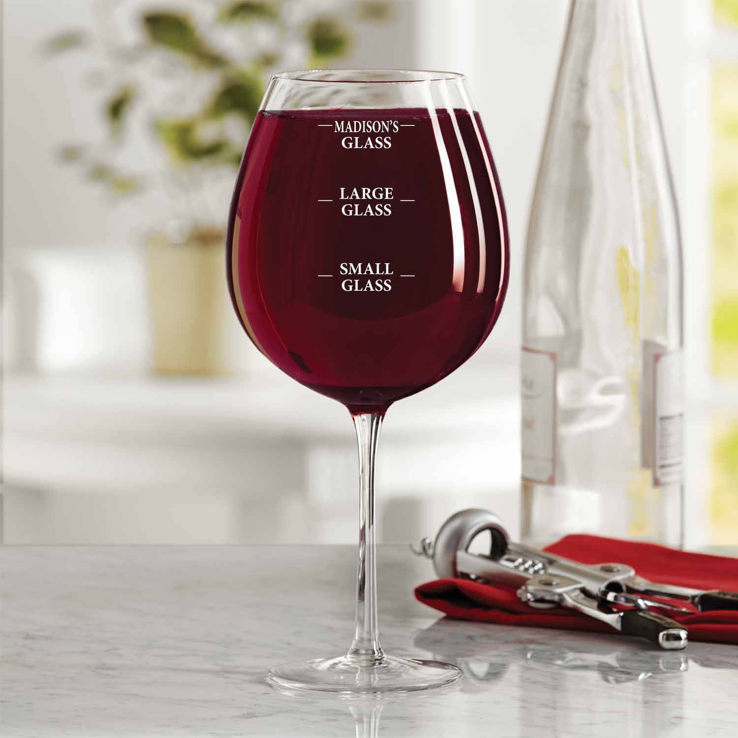 Personalized Measuring Marks Colossal Wine Glass - Walmart ...