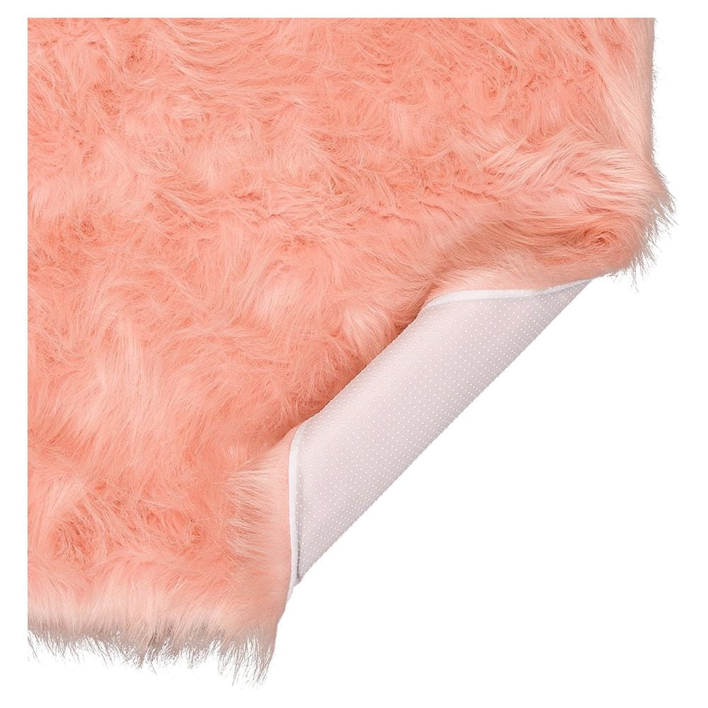 Mainstays Glam Solid Print Faux Fur Area Rug, 30" x 46"