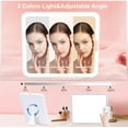 thumbnail image 6 of Makeup Box with Led Mirror,Travel Train Hard Case with Rechargeable Lighted Mirror Adjustable Dividers,Cosmetic Organizer Storage Bag for Makeup Artists,Appropriate Gift for Women and Girls,Pink, 6 of 14