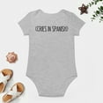thumbnail image 4 of Cries in Spanish - Baby Clothes - Funny Newborn Bodysuit Outfits for Boys And Girls Gray-style-1 9months, 4 of 7