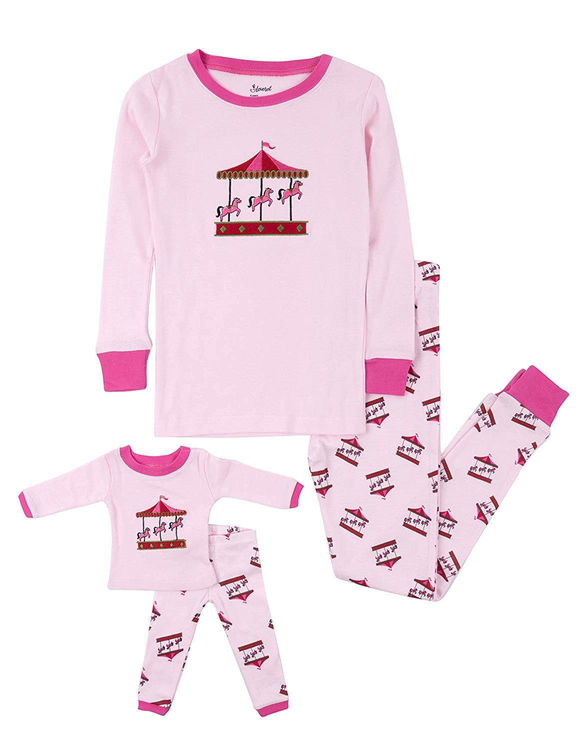 Leveret - Leveret Kids Pajamas Matching Doll & Girls Pajamas 100% ...