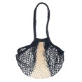 thumbnail image 1 of Uxcell Sac en Maille de Coton, 15x12,2 Pouces Long Manche Sac Réutilisable en Filet pour Courses Bleu Blanc, 1 of 7