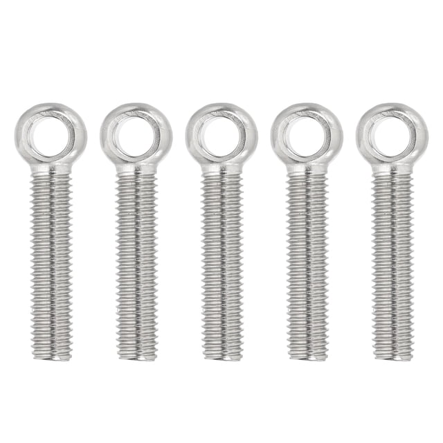 Uxcell 5Pcs M12x68mm Machinery Lifting Shoulder Eye Bolts Threaded Screw Eyebolt