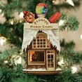 thumbnail image 2 of Old World Ginger Cottages Wooden Ornaments (#80043) Frosty's Treat Shop, 4.75", 2 of 4