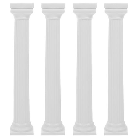 OUNONA 4Pcs Plastic Pillars Cake Stand Cake Support Rod for Wedding Decor