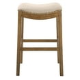 thumbnail image 3 of NewRidge Home Goods NH100151-FBS-WN NewRidge Home Saddle Style 30" Bar Height Stool with Cream Fabric, 3 of 3